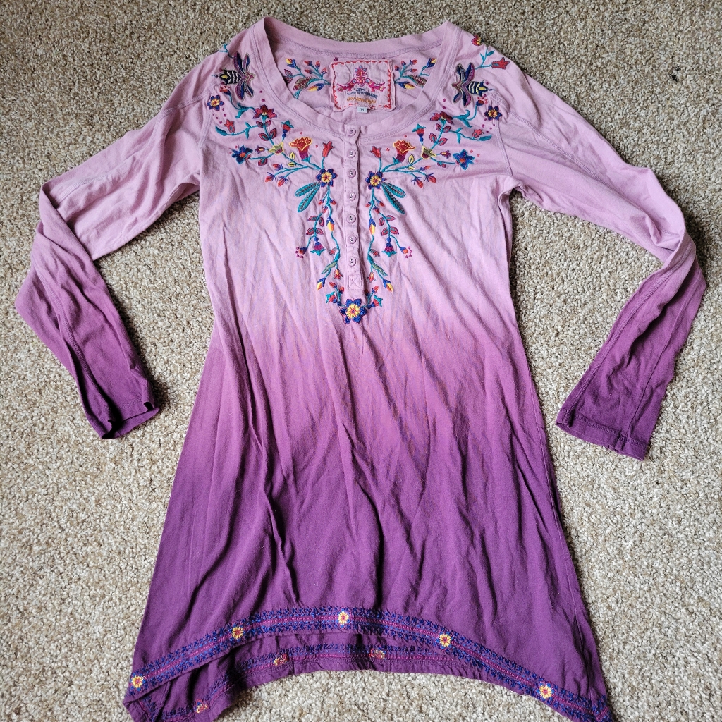 Embroidered Lavender Tunic